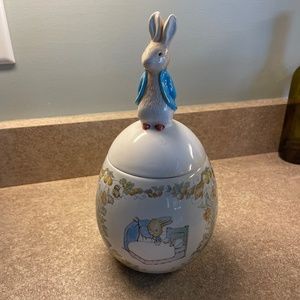 Vintage Peter Rabbit Easter Candy Cookie Jar